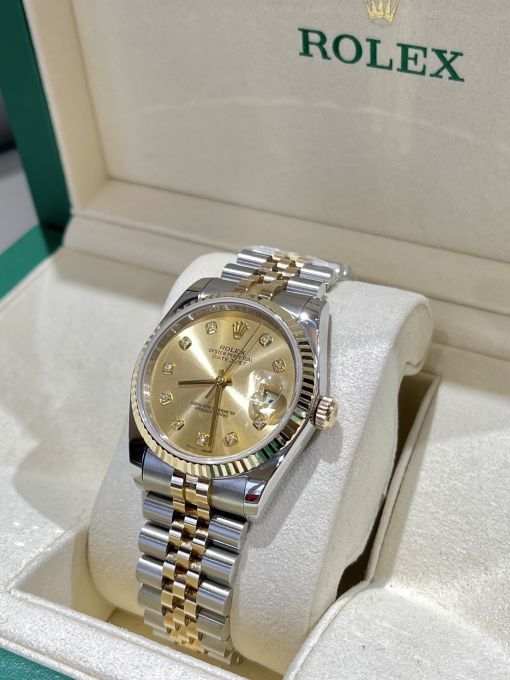 Đồng Hồ ROLEX Datejust 36mm Demi Gold Like Auth 1:1 