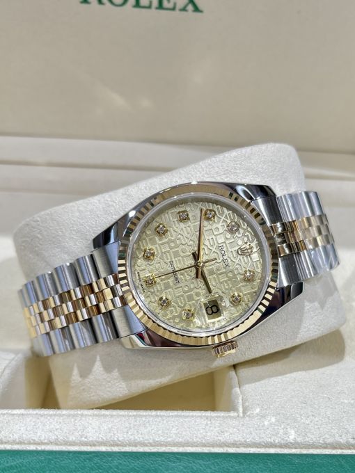 Đồng Hồ ROLEX Datejust 36mm Demi Gold Like Auth 1:1 