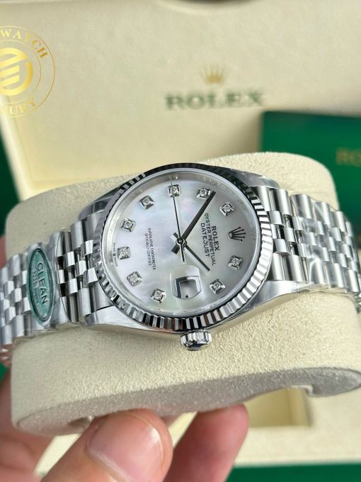 Đồng Hồ: Rolex Datejust 36mm mặt số khảm trai Rep 1:1