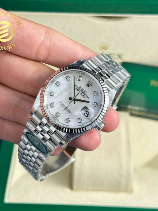 Đồng Hồ: Rolex Datejust 36mm mặt số khảm trai Rep 1:1