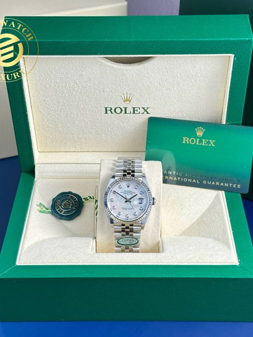 Đồng Hồ: Rolex Datejust 36mm mặt số khảm trai Rep 1:1