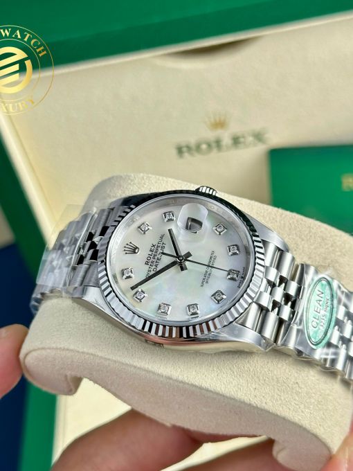 Đồng Hồ: Rolex Datejust 36mm mặt số khảm trai Rep 1:1