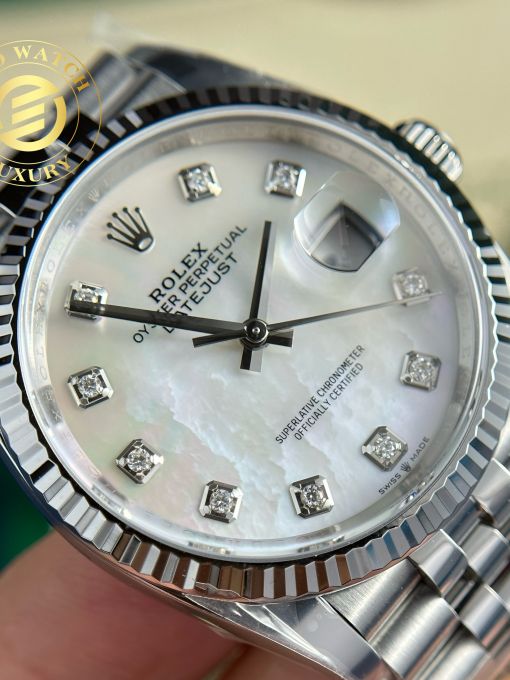 Đồng Hồ: Rolex Datejust 36mm mặt số khảm trai Rep 1:1