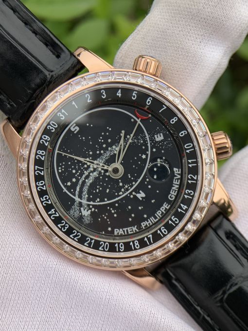 Đồng Hồ Patek Philippe Giải Ngân Hà Rose Gold 6104-r-001  Cao Cấp REPLICA 1:1 