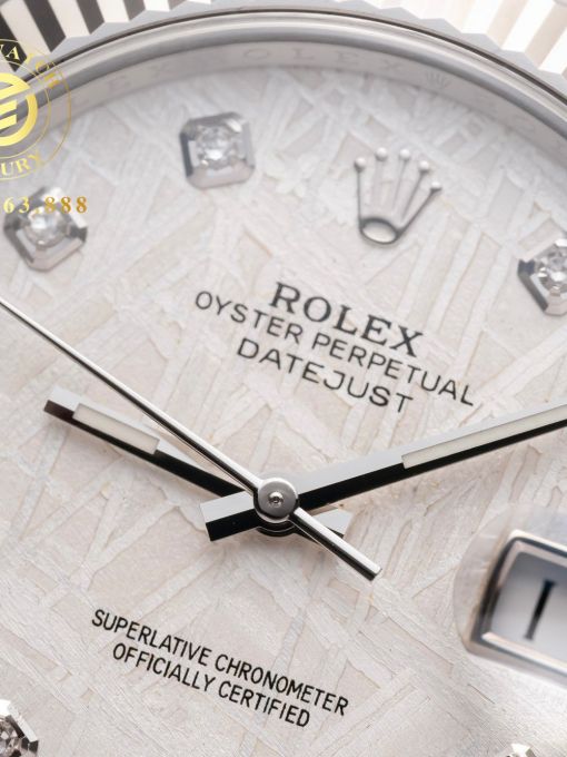 Đồng Hồ: Rolex Datejust 126334 Vỏ Trắng Độ Mặt Số Thiên Thạch 41mm