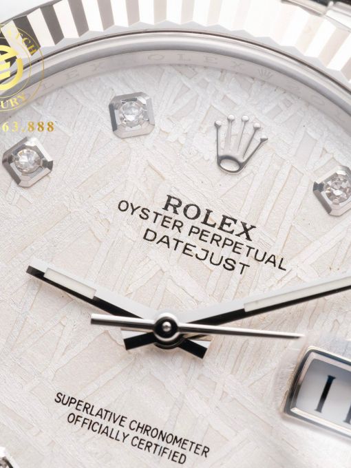 Đồng Hồ: Rolex Datejust 126334 Vỏ Trắng Độ Mặt Số Thiên Thạch 41mm