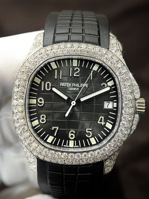 Đồng Hồ Patek philippe Aquanuat 5167 Custom Diamond Moisante - Kim Cương Tự Nhiên Rep 1:1