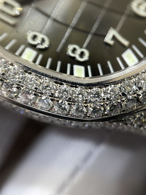 Đồng Hồ Patek philippe Aquanuat 5167 Custom Diamond Moisante - Kim Cương Tự Nhiên Rep 1:1