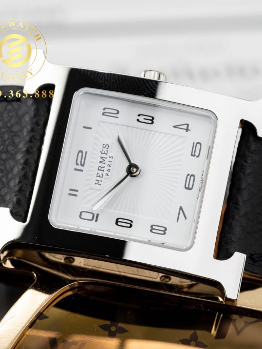 Đồng Hồ: Hermes H Hour Ladies 26MM Vỏ trắng Mặt Trắng Replica 1:1