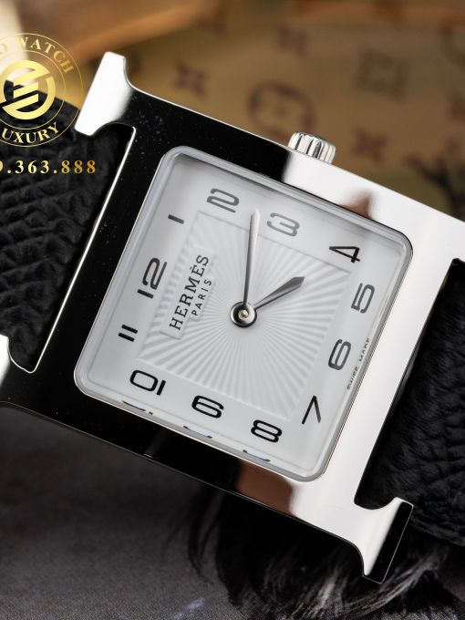 Đồng Hồ: Hermes H Hour Ladies 26MM Vỏ trắng Mặt Trắng Replica 1:1