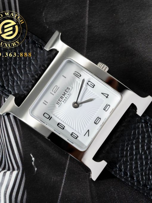 Đồng Hồ: Hermes H Hour Ladies 26MM Vỏ trắng Mặt Trắng Replica 1:1