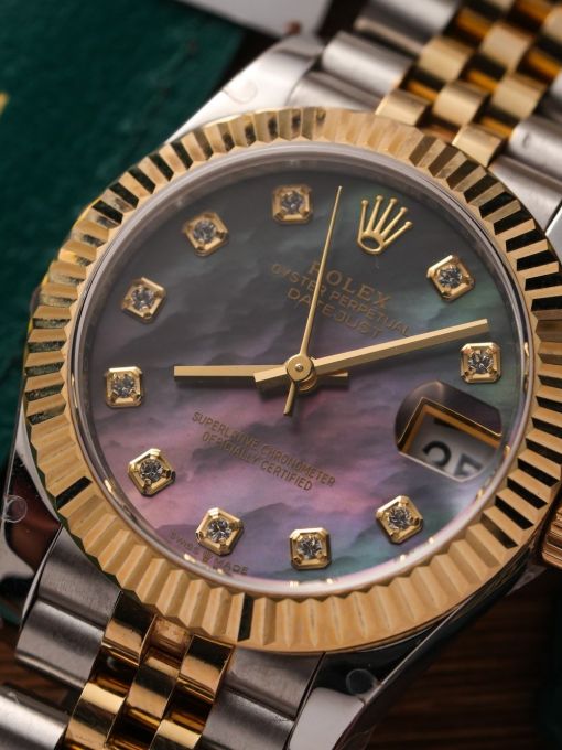 Đồng Hồ: Rolex Datejust 31mm 278271 Bọc Vàng Hồng Mặt Số Xà Cừ Tím