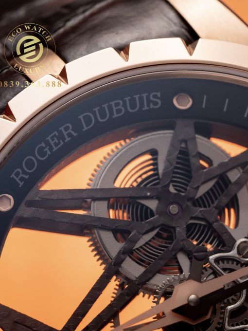 Đồng Hồ: Roger Dubuis Excalibur Skeleton Fly Tourbillon 44mm Rep 1:1 Vỏ Mạ Vàng