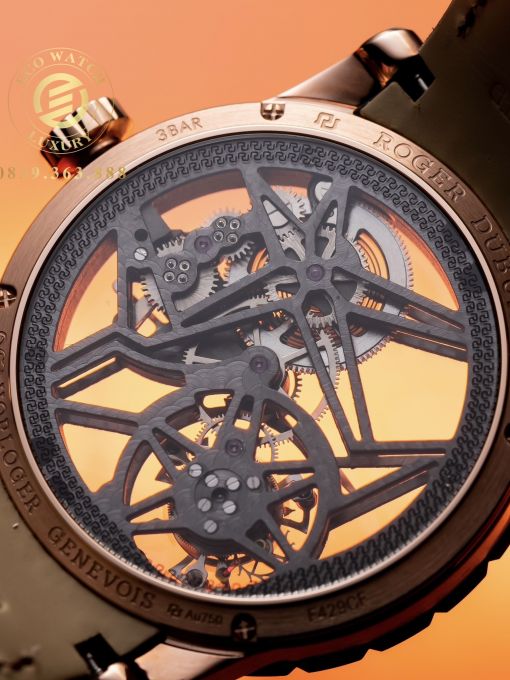 Đồng Hồ: Roger Dubuis Excalibur Skeleton Fly Tourbillon 44mm Rep 1:1 Vỏ Mạ Vàng