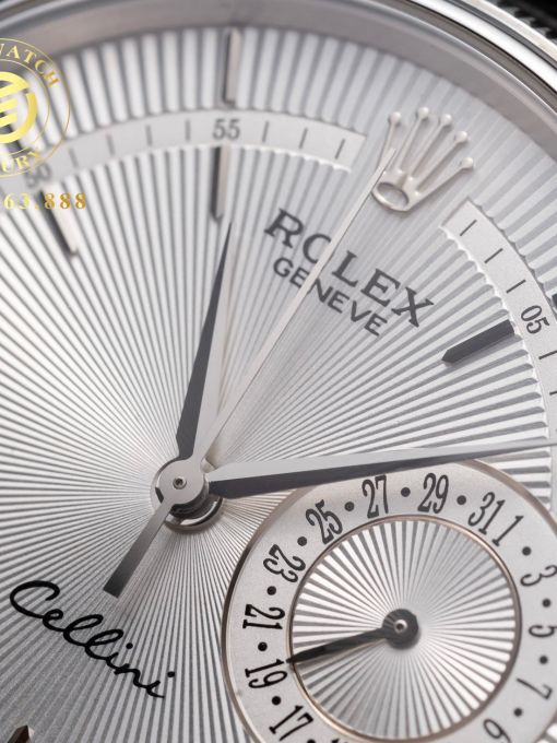 Đồng Hồ: Rolex Cellini 39mm Mặt Trắng Vỏ Trắng Rep 1:1