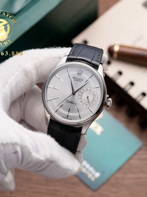 Đồng Hồ: Rolex Cellini 39mm Mặt Trắng Vỏ Trắng Rep 1:1