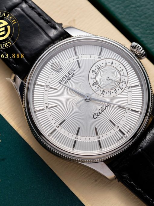 Đồng Hồ: Rolex Cellini 39mm Mặt Trắng Vỏ Trắng Rep 1:1