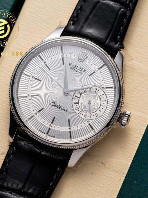 Đồng Hồ: Rolex Cellini 39mm Mặt Trắng Vỏ Trắng Rep 1:1