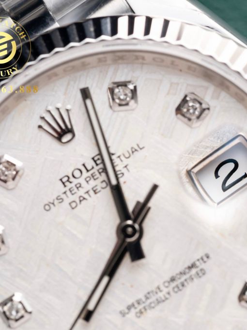 Đồng Hồ: Rolex Datejust 126234 Vỏ Trắng Mặt số Thiên Thạch 36mm