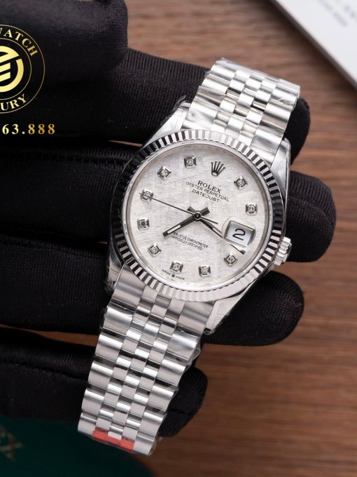 Đồng Hồ: Rolex Datejust 126234 Vỏ Trắng Mặt số Thiên Thạch 36mm