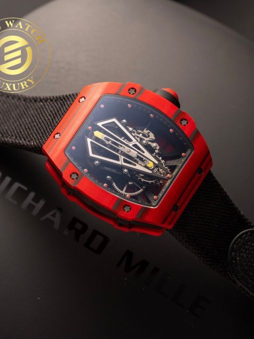 Đồng Hồ Richard Miller 27-03 Máy Tourbillon Vỏ Carbon TPT Rep 1:1