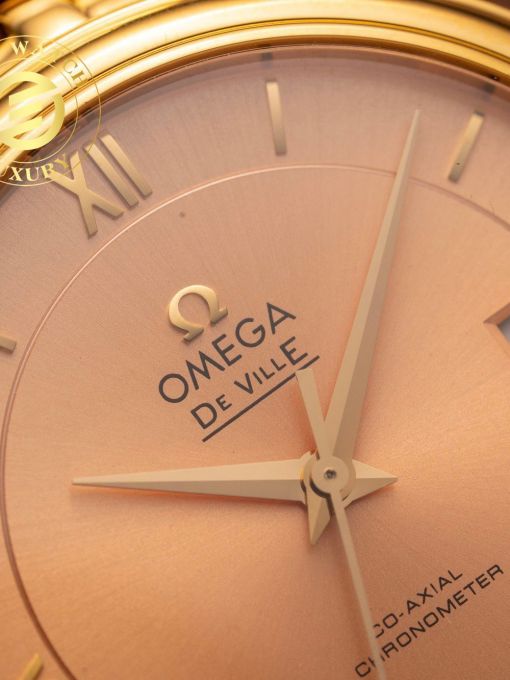 Đồng Hồ Omega De Ville Prestige 36.8mm Mặt Vàng Dây Kim loại Rep 1:1