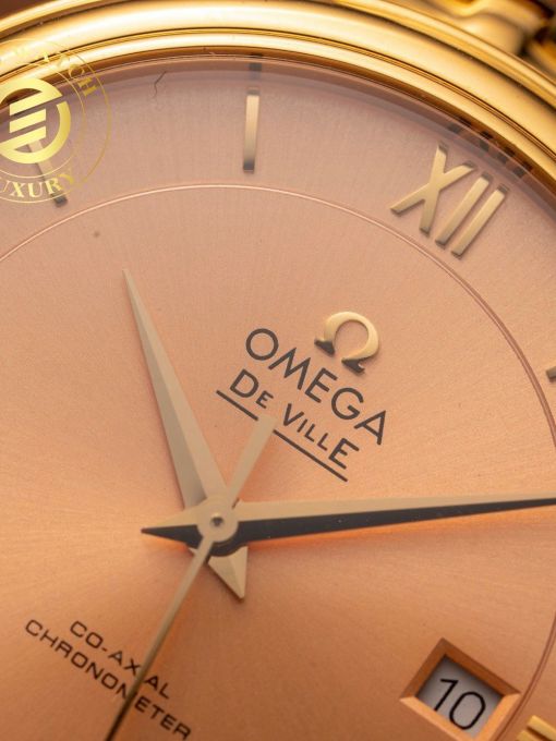 Đồng Hồ Omega De Ville Prestige 36.8mm Mặt Vàng Dây Kim loại Rep 1:1