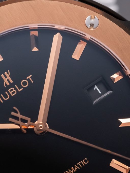 Hublot Classic Fusion 42mm Vỏ Ceramic Niềng Vàng Hồng Rep 1:1