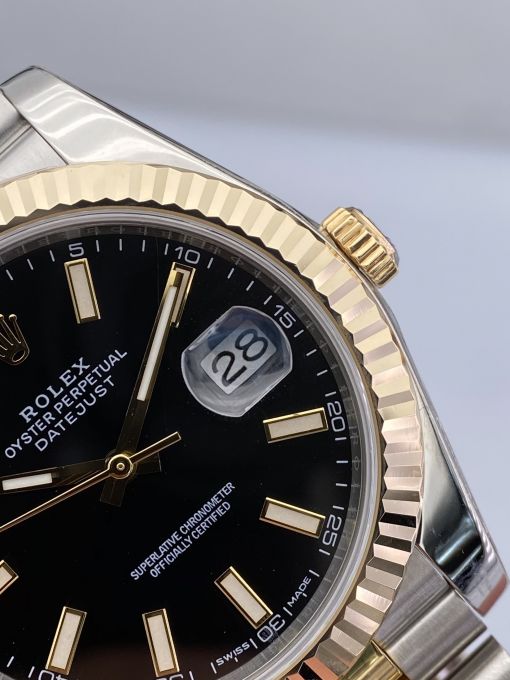 Đồng Hồ   Rolex Datejust Domi Gold  41mm NOOB Bọc Vàng Thật  Replica 1:1 Caliber 3235 Thụy Sĩ 