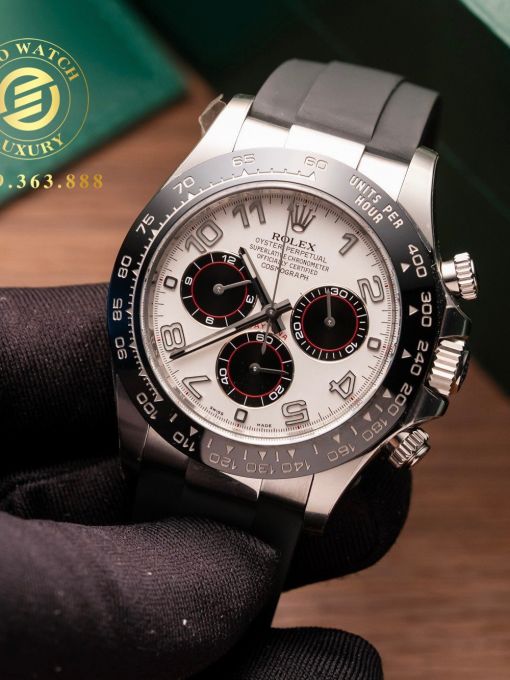 Đồng Hồ: Rolex Daytona 116519 Vỏ Trắng Mặt Trắng Panda 40mm 1:1