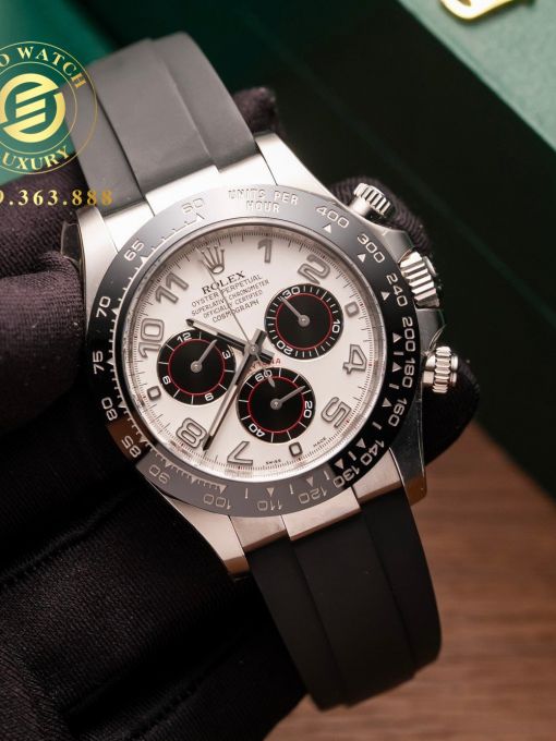 Đồng Hồ: Rolex Daytona 116519 Vỏ Trắng Mặt Trắng Panda 40mm 1:1