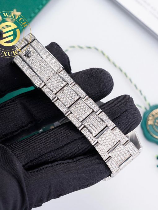 Đồng Hồ Rolex Migauss 41mm Độ Full Vỏ Moissanite Hong Kong Rep 1:1