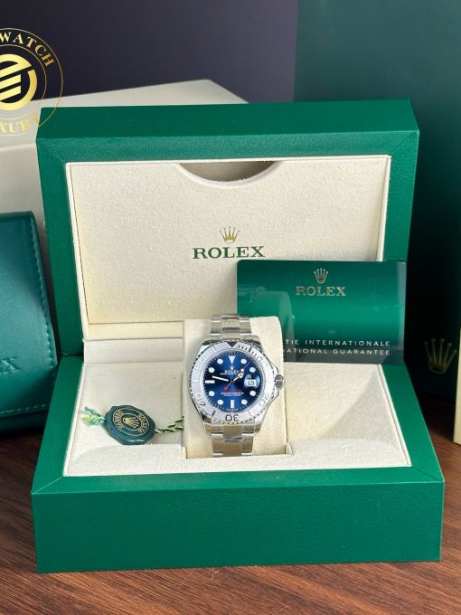 Đồng Hồ: Rolex Yacht Master 40mm mặt số xanh Rep 1:1