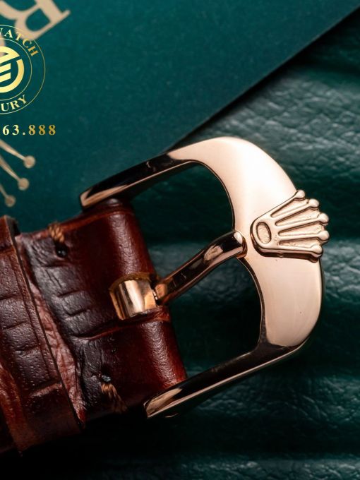 Đồng Hồ: Rolex Cellini 39mm Mặt Trắng Vỏ Mạ Vàng Hồng Rep 1:1