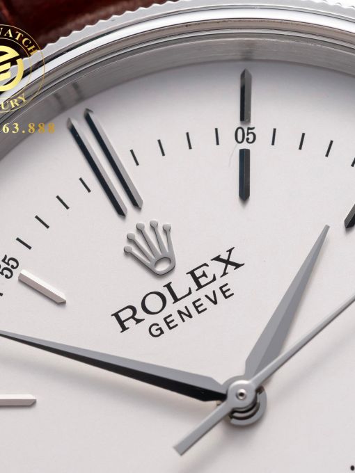 Đồng Hồ: Rolex Cellini 39mm Mặt Trắng Vỏ Trắng Rep Like Auth