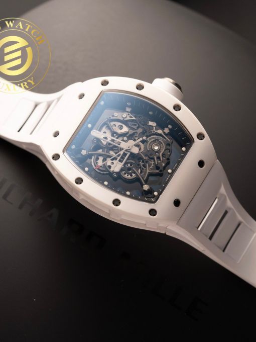 Đồng Hồ Richard Miller 055 Bubba Watson Vỏ Ceramic Trắng Rep 1:1