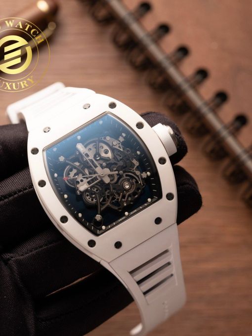 Đồng Hồ Richard Miller 055 Bubba Watson Vỏ Ceramic Trắng Rep 1:1