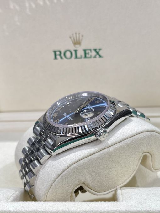 Đồng Hồ: ROLEX DATEJUST 41mm 126334 Blue Dial Cọc Số La Mã Like Auth 1:1 