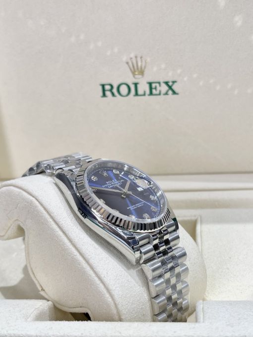 Đồng Hồ: ROLEX DATEJUST 41mm 126334 Blue Dial Cọc Số La Mã Like Auth 1:1 