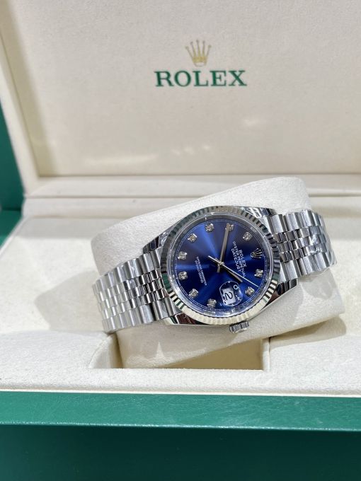 Đồng Hồ: ROLEX DATEJUST 41mm 126334 Blue Dial Cọc Số La Mã Like Auth 1:1 