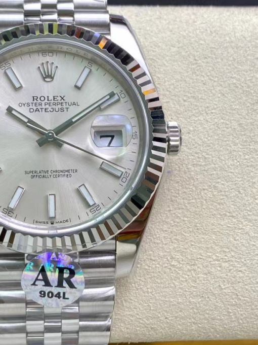 Đồng Hồ Rolex Datejust 126334 41mm Vỏ Trắng Trắng Cọc Dạ Quang Rep 1:1