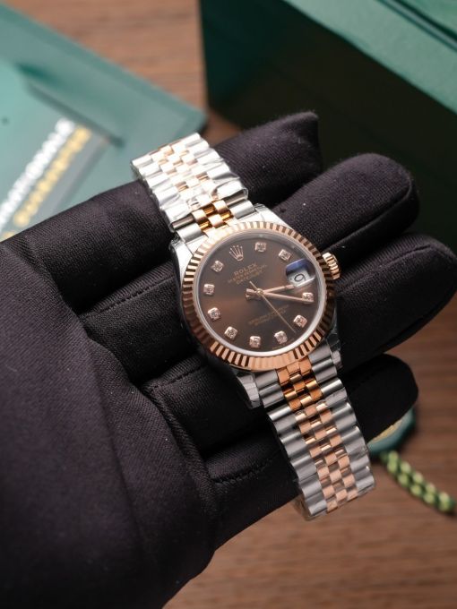 Đồng Hồ: Rolex Datejust 31mm 278271 Bọc Vàng Hồng Mặt Chocolate