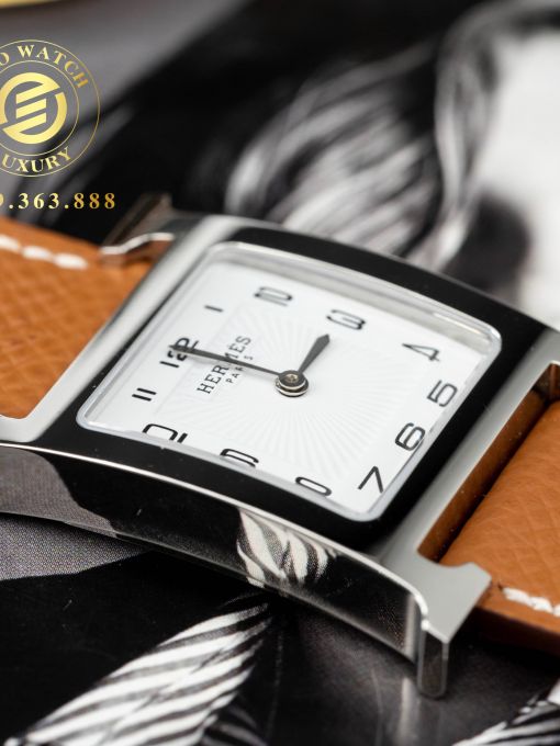 Đồng Hồ: Hermès HeuerH Petite 26MM Viền Trơn Mặt Trắng Rep 1:1