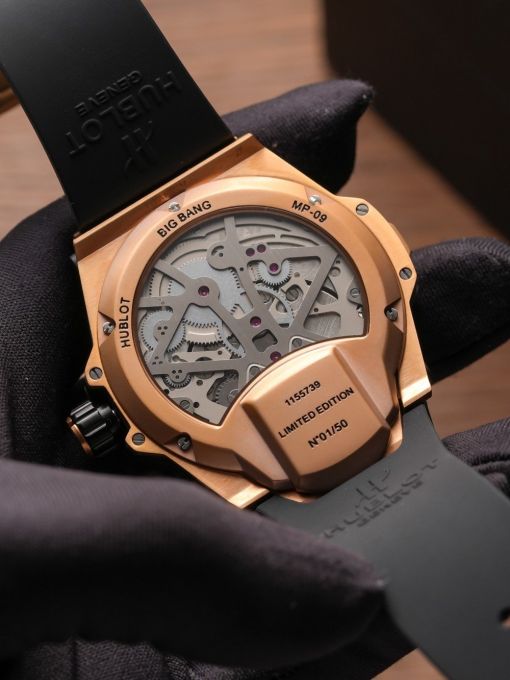 Đồng Hồ: Hublot BigBang MP-09 Tourbillon Bi-Axis 909.NX.1120.RX Gold Vỏ Đính Đá Rep 1:1