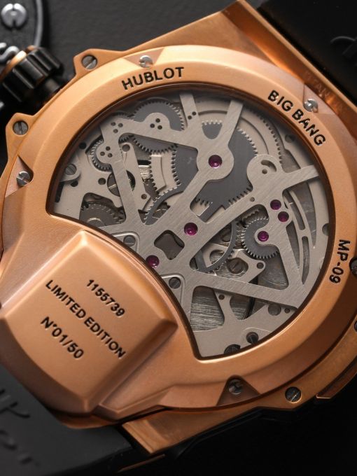 Đồng Hồ: Hublot BigBang MP-09 Tourbillon Bi-Axis 909.NX.1120.RX Gold Vỏ Đính Đá Rep 1:1