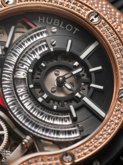 Đồng Hồ: Hublot BigBang MP-09 Tourbillon Bi-Axis 909.NX.1120.RX Gold Vỏ Đính Đá Rep 1:1