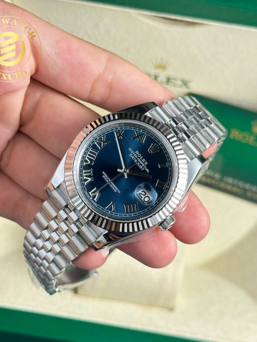 Đồng Hồ: Rolex Datejust 126334 41mm cọc số la mã Rep 1:1 Loại máy: Máy cơ tự động