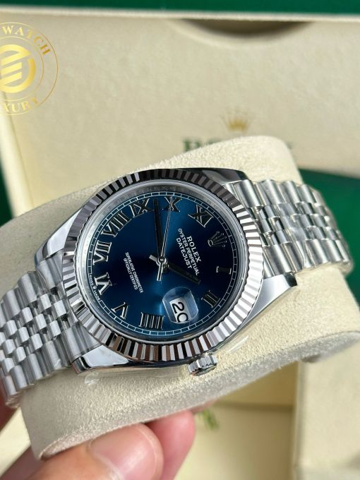 Đồng Hồ: Rolex Datejust 126334 41mm cọc số la mã Rep 1:1 Loại máy: Máy cơ tự động