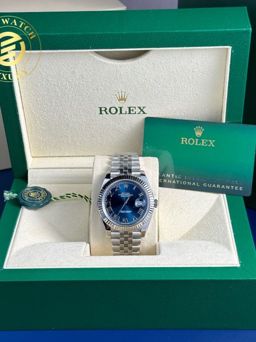 Đồng Hồ: Rolex Datejust 126334 41mm cọc số la mã Rep 1:1 Loại máy: Máy cơ tự động