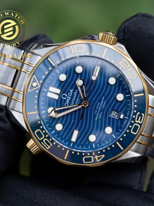 Đồng Hồ: Omega Seamaster Diver 300M 42mm Mặt Xanh Navy Kèm Dây Caosu Nguyên Bản Rep 1:1